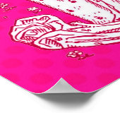 ブライトピかわいらしックバタフライフェアリープリント ポスター (角)