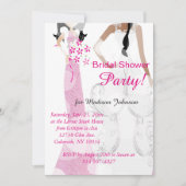 ブライトピかわいらしンクブライダルシャワー 招待状 (正面)