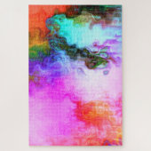 ブライトピカラフルンク抽象芸術アート ジグソーパズル (縦)