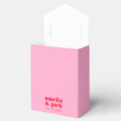 ブライトピンクとレッドシンプルタイポグラフィシック結婚ズ フェイバーボックス (オープン)