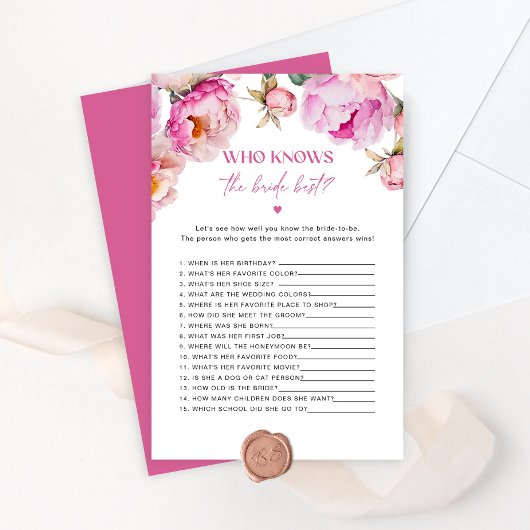 ブライトピンクの牡丹は誰が花嫁のゲームを知っている