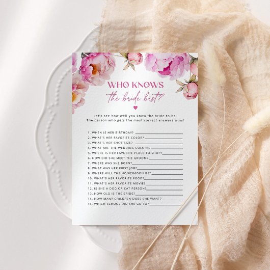 ブライトピンクの牡丹は誰が花嫁カードを知っ最高のている 招待状