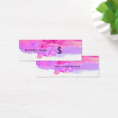 ブライトピンクアートウォーターカラースプラッシュホワイトプライスラベル (デスク)