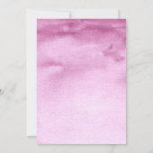 ブライトピンクウォーターカラーグラデーションブライダルブランチ 招待状 (裏面)