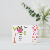 ブライトピンクオウルベビー 名刺 (スタンド正面)