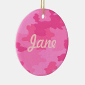 ブライトピンクカモフラージネームオーナメント セラミックオーナメント (右)