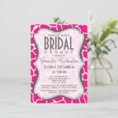 ブライトピンクキリンアニマルプリント 招待状 (スタンド正面)