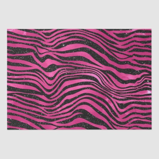 ブライトピンクグラームアニマルプリントストライプ 薄葉紙 (正面)