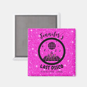 ブライトピンクグリッターディスコバチェロレッテ マグネット (正面/裏面)