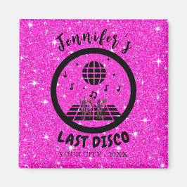 ブライトピンクグリッターディスコバチェロレッテ マグネット