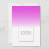 ブライトピンクグリッタープリンセスガールズ誕生日 招待状 (裏面)