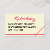 ブライトピンクゲラニウムフローラ名刺 名刺 (裏面)