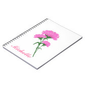 ブライトピンクサマーカーネーション ノートブック (左側)