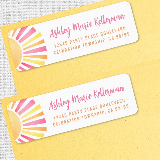 ブライトピンクサン差出人住所 ラベル