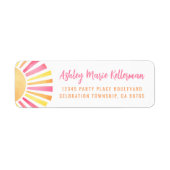 ブライトピンクサン差出人住所 ラベル (正面)