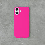 ブライトピンクシンプルミニマル iPhone 16 PLUSケース<br><div class="desc">シンプル明無地のるいピンク。</div>