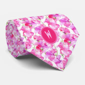 ブライトピンクスイートピーズフローラ ネクタイ (ロール)