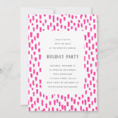 ブライトピンクダシイングホリデーパーティー招待状 招待状 (正面)