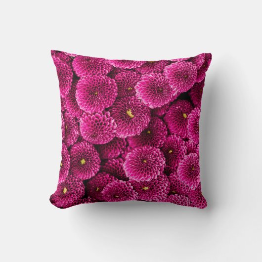 ブライトピンクダリア装飾用クッション クッション (正面)