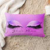 ブライトピンクネームプリンセス美しいラッシュメイクアップ ランバークッション (ブランケット)