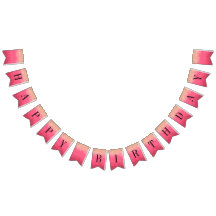 ブライトピンクハッピーバースデーと金ゴールドグリッター