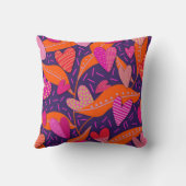 ブライトピンクハートパターン装飾用クッション クッション (裏面)