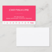 ブライトピンクパンチロイヤリティコーヒーカード ロイヤリティカード (正面/裏面)