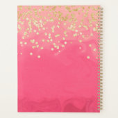 ブライトピンクパーソナライズされたプランナー プランナー手帳 (裏面)