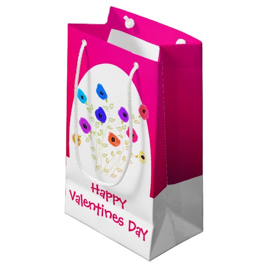 ブライトピンクフローズンハッピーバレンタイン抱き枕 スモールペーパーバッグ (正面アングル)