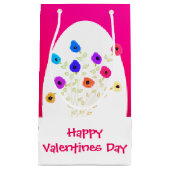 ブライトピンクフローズンハッピーバレンタイン抱き枕 スモールペーパーバッグ (正面)