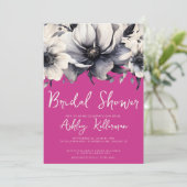 ブライトピンクフローラブライダルシャワー 招待状 (スタンド正面)