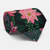 ブライトピンクフローラブーケ ネクタイ (ロール)