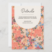 ブライトピンクフローラベビーシャワー招待状 招待状 (裏面)