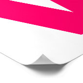 ブライトピンクブロックタイポグラフィラブ ポスター (角)