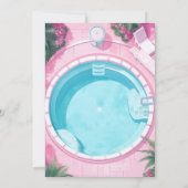 ブライトピンクプールガーリーパーティースイート16 Sixen 招待状 (裏面)