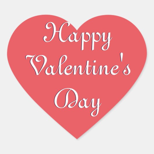 ブライトピンクロマンチックハッピーバレンタインデーラブ ハートシール (正面)