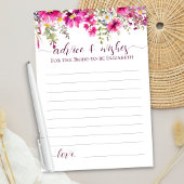 ブライトピンクワイルドフラワーズボホフローラウィッシュアドバイス カード