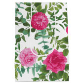 ブライトピンク結婚フローラ ミディアムペーパーバッグ (裏面)