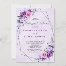 ブライトピンク薄紫パープルシェードリハーサルディナー