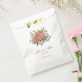 ブライトピーチとオレンジ結婚フローラ フェイバーバッグ (封をした状態)