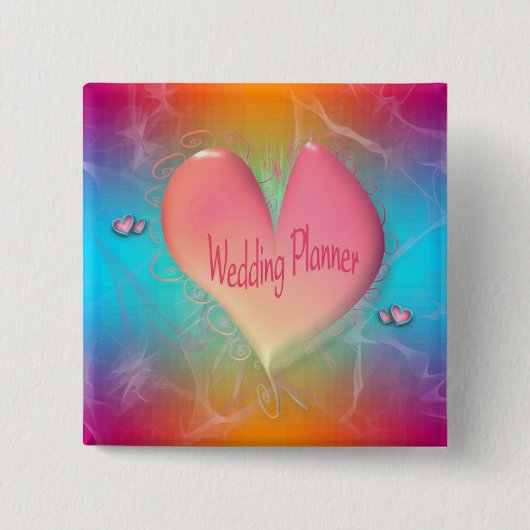 ブライトピーチピンクウェディングプランナーAH2010 缶バッジ (正面)