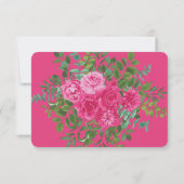 ブライトピ結婚ンクバラフローラモダン 招待状 (裏面)