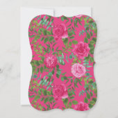 ブライトピ結婚ンクバラフローラモダン 招待状 (裏面)