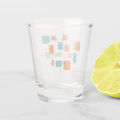 ブライトファンキースクウェアミッドセンチュリーレトロ ショットグラス (裏面)