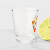 ブライトファンキースクウェアミッドセンチュリーレトロ ショットグラス (左)