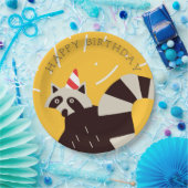 ブライトファンキーハッピーバースデーラクーン紙プレート ペーパープレート (パーティー)