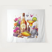 ブライトフィエスタフローラタコ&テキラ結婚ズデコール タペストリー (正面(横))