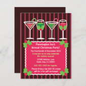 ブライトフェスティバルオフィスクリスマスパーティの招待状 招待状 (正面/裏面)