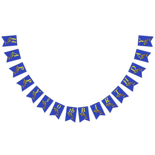 ブライトフェスティバルハッピーバースデー抽象芸術魚 バンティングフラッグ (全)