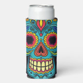 ブライトフォークアートシュガースカルデイオブザデッドパーティー スリム缶クーラー (Seltzer正面)